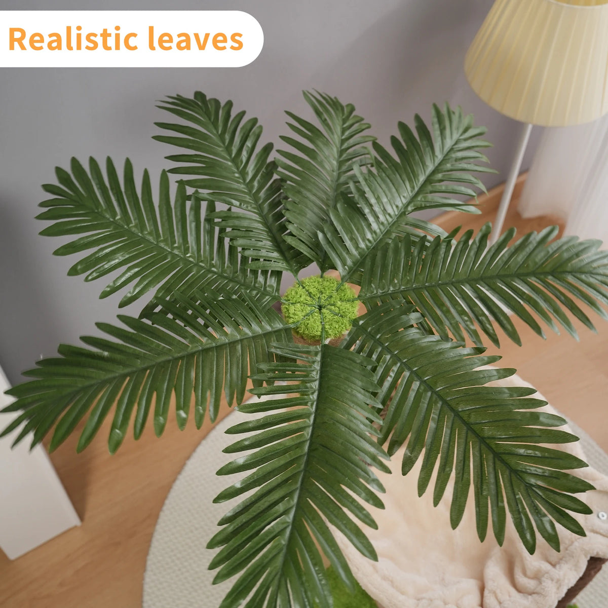 Palm Cat Tree 82cm Modern Scratching Post Climbing Tree Kittens Sleep Platform Sisal Strings
