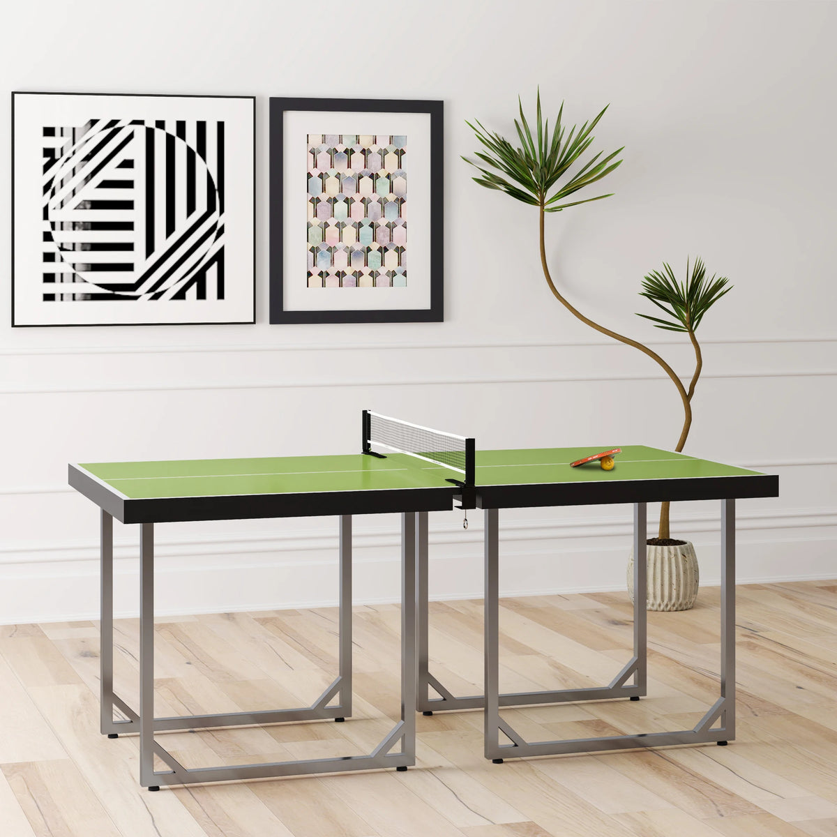 6ft Folding Mini Table Tennis Table with Net, 182cm