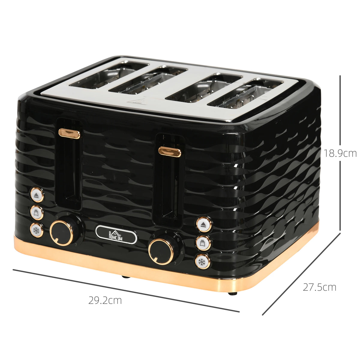 4-Slice Toaster with 7 Browning Levels, 1600W