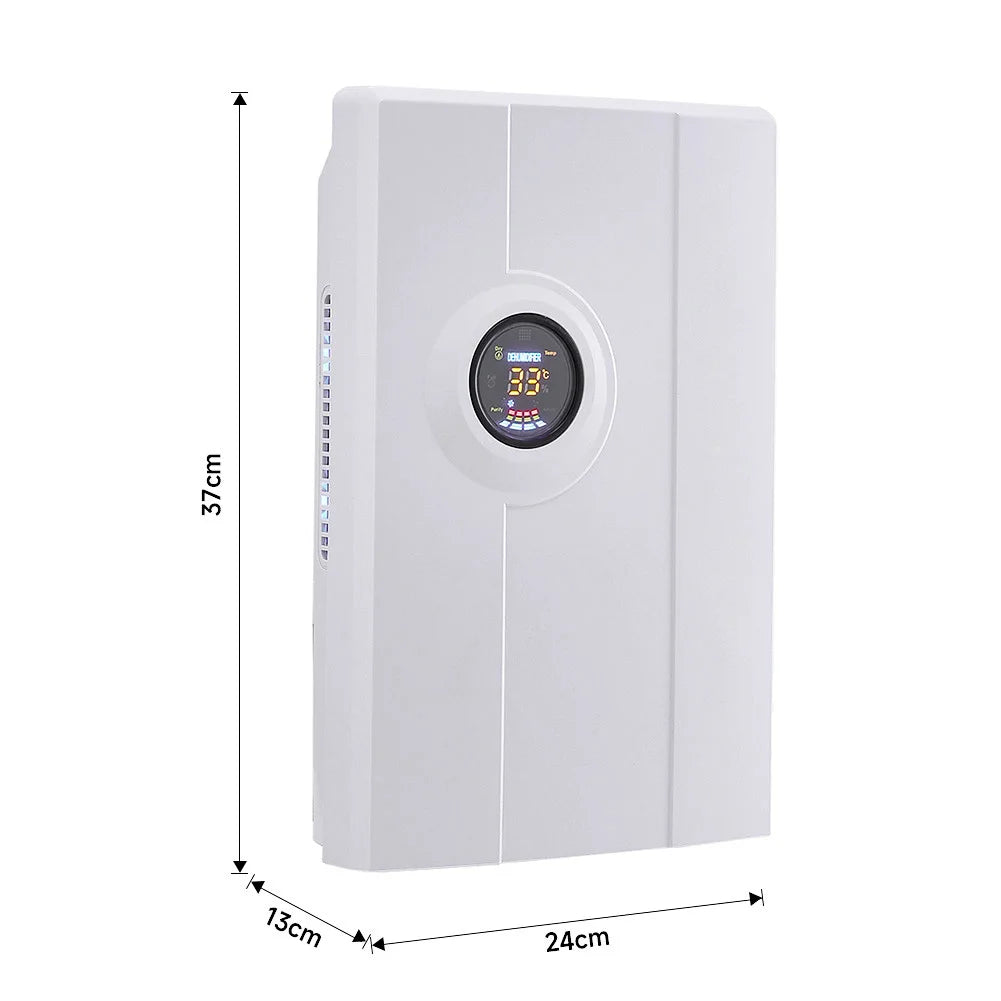 Quiet Dehumidifier with Remote Control, 2L Tank and Drain Hose