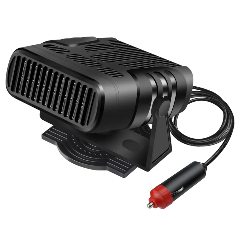 12V 24V Car Windshield Defroster Defogger Fan 360° Rotating 2-in-1 Heating and Cooling for All Vehicles