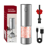 Electric Pepper & Salt Grinder | USB Rechargeable Stainless Steel Spice Mill
