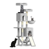 Dogat 158cm Multi-Level Cat Tree Scratching Board Post Perch Large Pet Playhouse for Multiple Cats