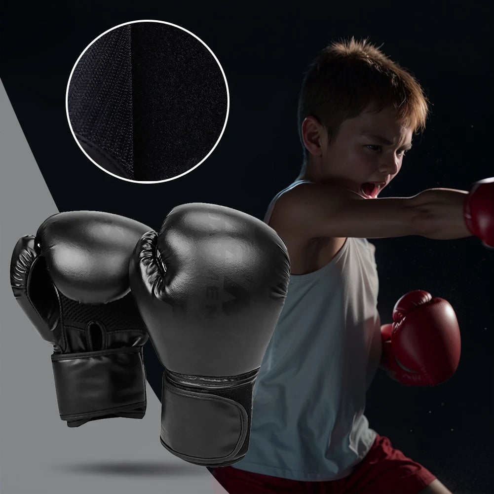Boxing Training Gloves PU Leather Breathable Sparring Gloves 6OZ 10OZ for Muay Thai Martial Arts