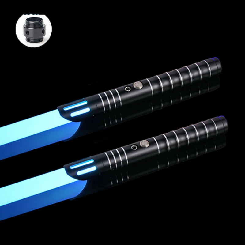Light Up Saber 16 Colours RGB LED Laser Sword with Sound Effects Metal Handle Quiet Mode for Kids Cosplay and Christmas Gift