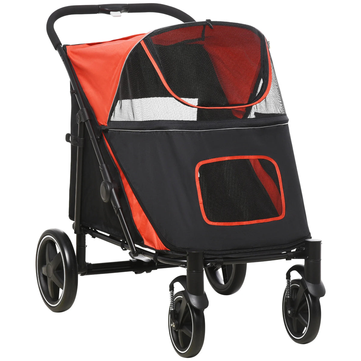 Foldable Dog Carriage w/ Universal Wheels, Shock Absorber