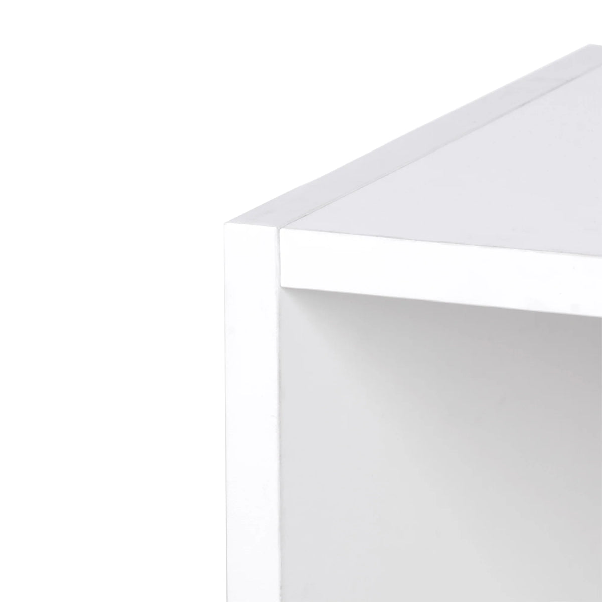 Wall Mounted Coat Rack with Clothes Rail and 2 Shelves Melamine Particle Board Water Resistant E1 White