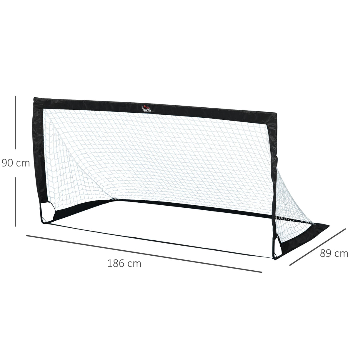 Set of 2 Foldable 6 x 3ft Football Goals with Carry Bag