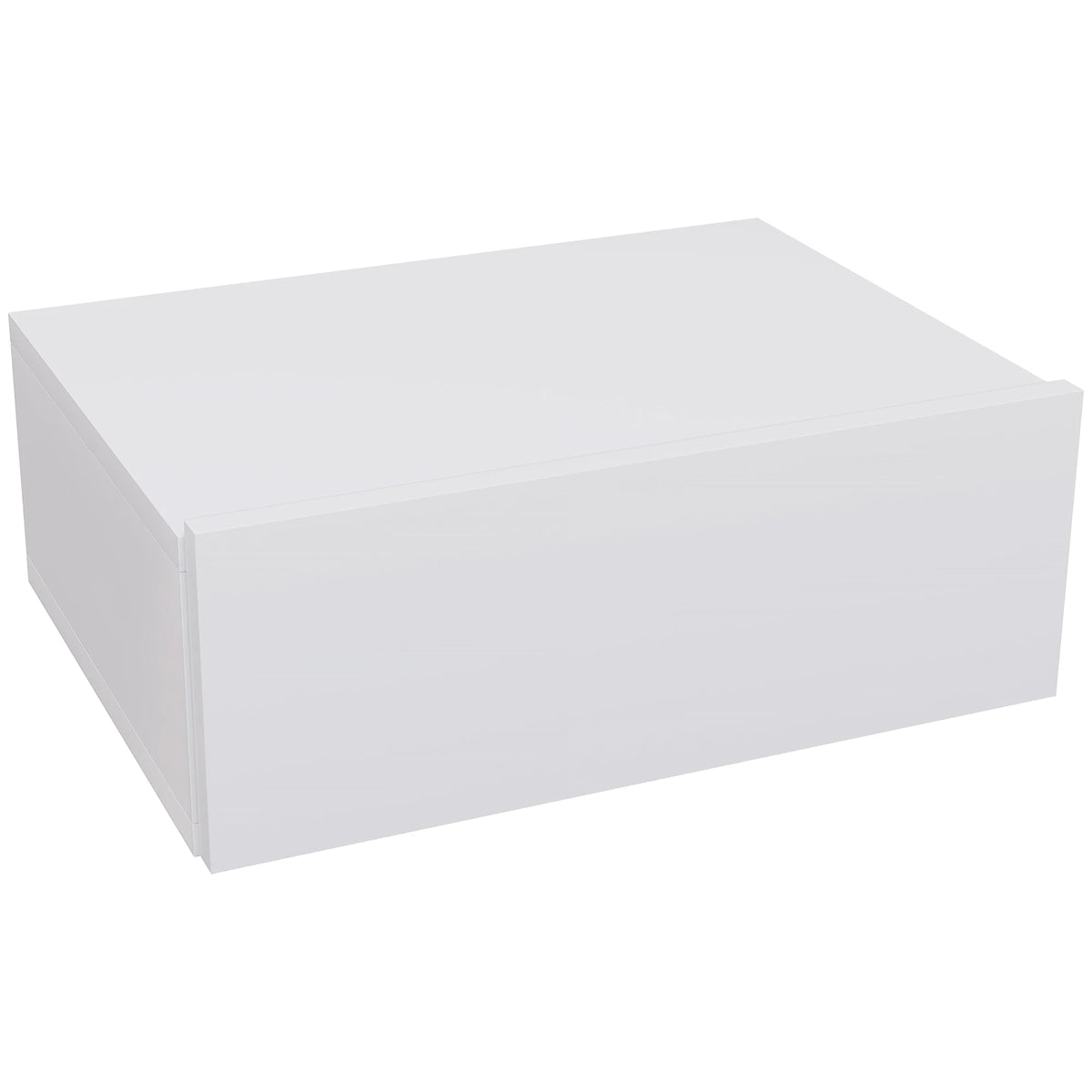 Floating Bedside Table, Wall-Mounted Side Table for Bedroom, White