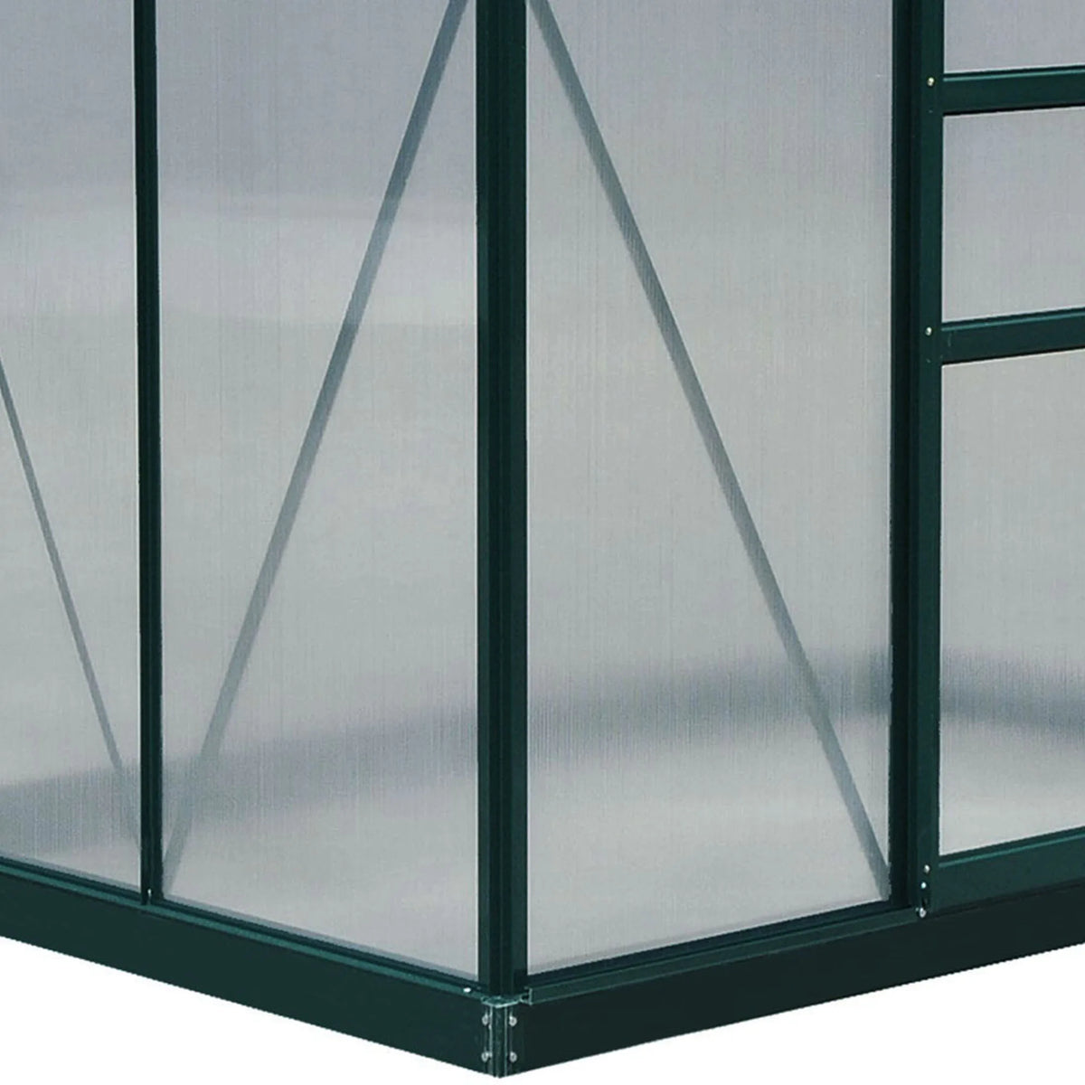 Polycarbonate Walk-In Garden Greenhouse Aluminium Frame Outdoor 190 x 132cm