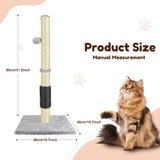 Basic Cat Tree Scratching Post 40cm or 80cm with Plush Ball Sisal Activity Centre for Cats