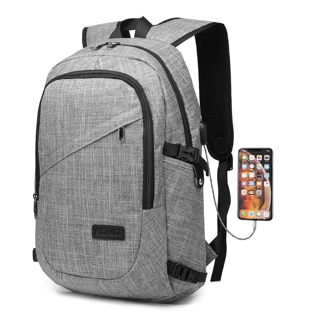 Anti-Theft 15.6 Inch Laptop Backpack with USB Charging Port – Travel, Work & School Bag