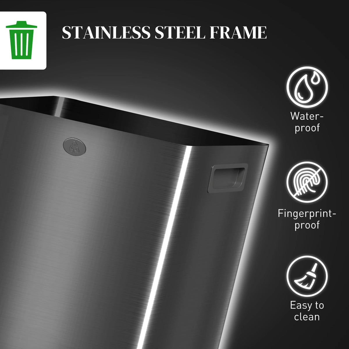 2 x 20L Dual Kitchen Bin Pedal Bin for Recycling and Waste