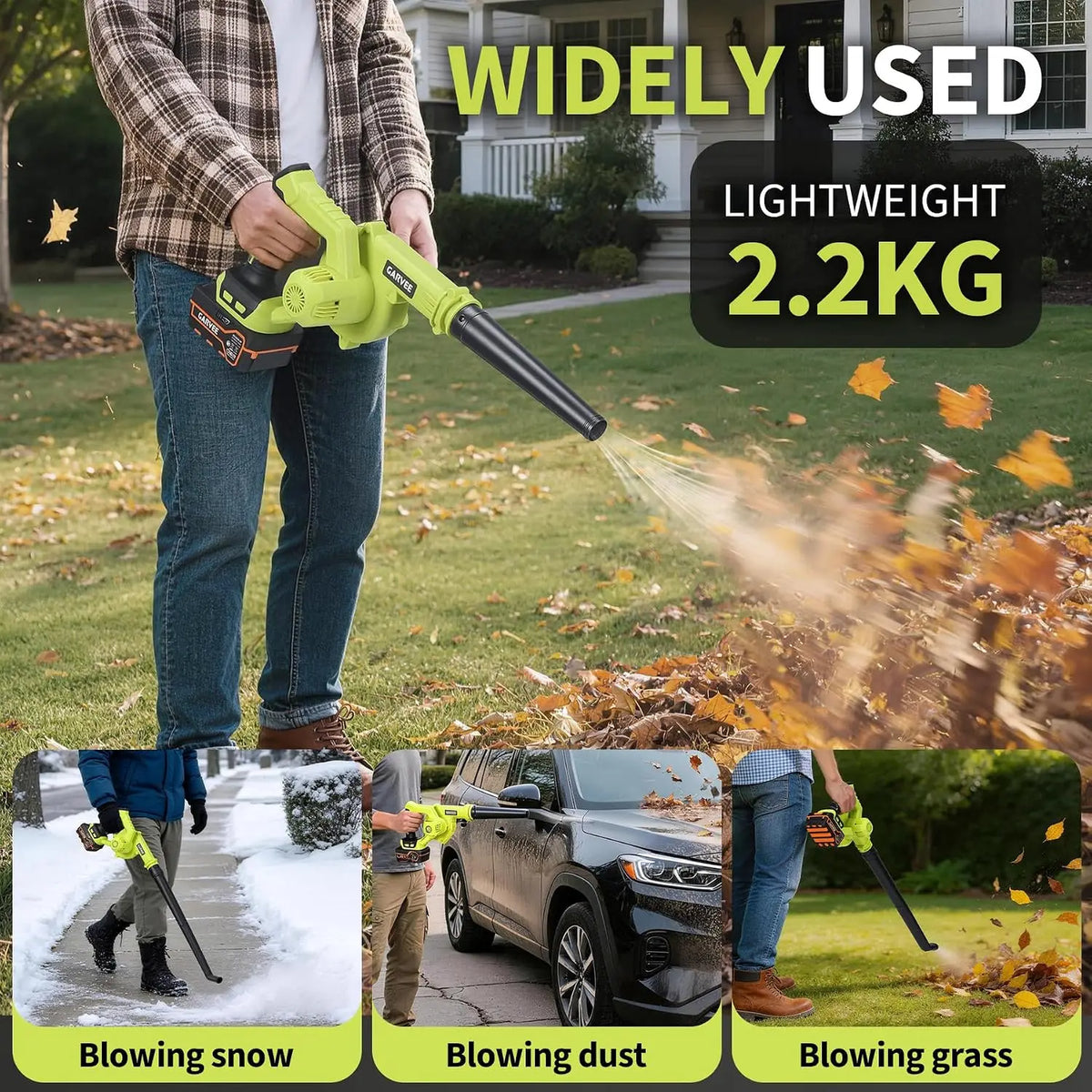 20V Brushless Cordless Leaf Blower with 4.0Ah Battery and Fast Charger