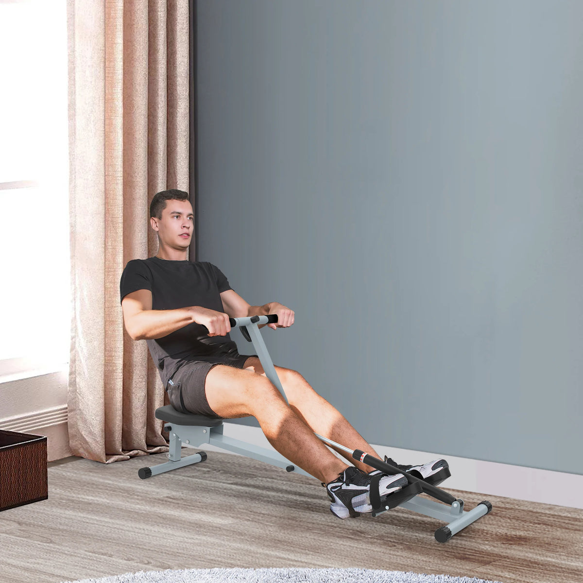 Rowing Machine Cardio Rower, Adjustable Resistance, Home Gym Trainer