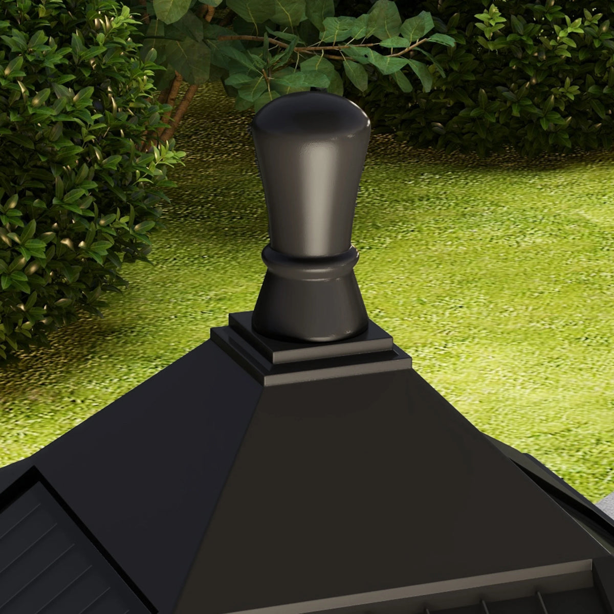 Solar Garden Lamp Post 1.3m LED Outdoor Light IP44 Dusk to Dawn with 6 Hour Run Time Ground Spike