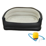 Inflatable Lounging Sofa Twin Size Air Sofa Bed with Air Pump for Indoor Living Room Camping and Outdoor Use