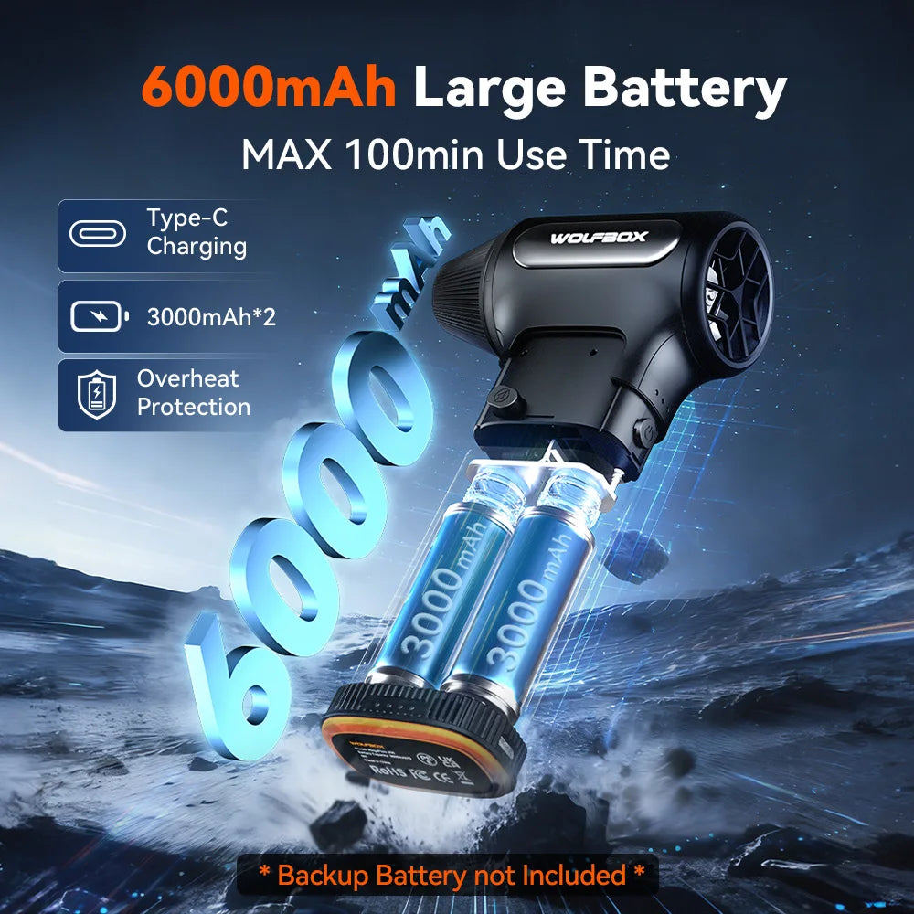 DF200 Cordless Electric Air Duster, 3-Speed Portable Blower for Car, Home and Outdoor
