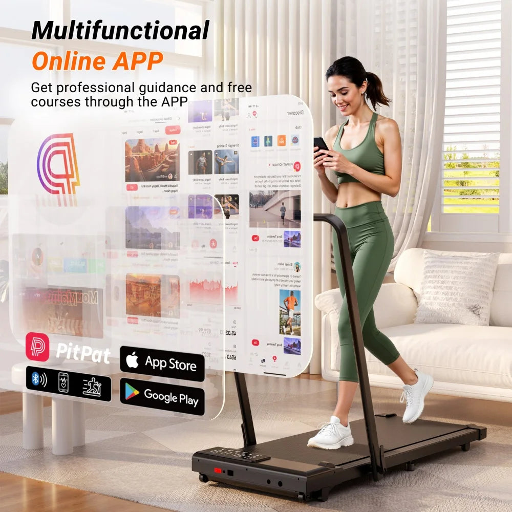3 in 1 Foldable Treadmill 3.0HP 300lbs Capacity Touch Screen Bluetooth Walking Pad for Home Office