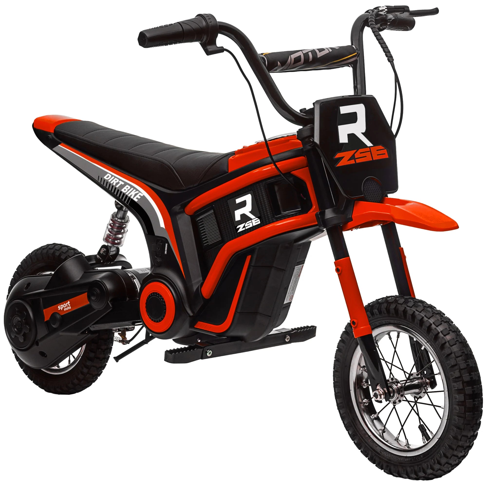 24V Kids Electric Motorbike Ride On with Twist Throttle Music and Horn 12 Inch Wheels Ages 8-12
