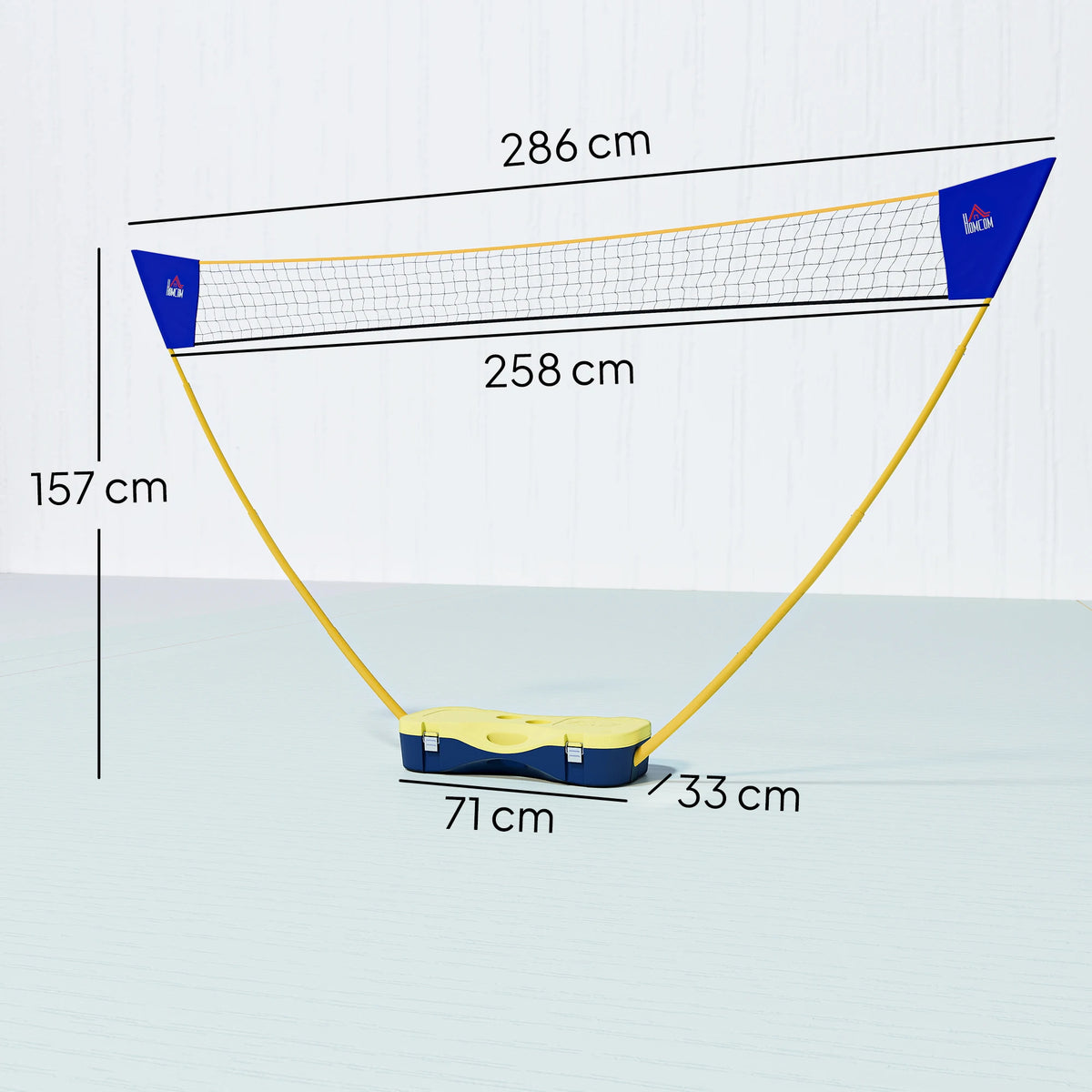 Portable Folding Badminton Net Set with 4 Rackets and 2 Nylon Shuttlecocks, for Adult Exercise Training