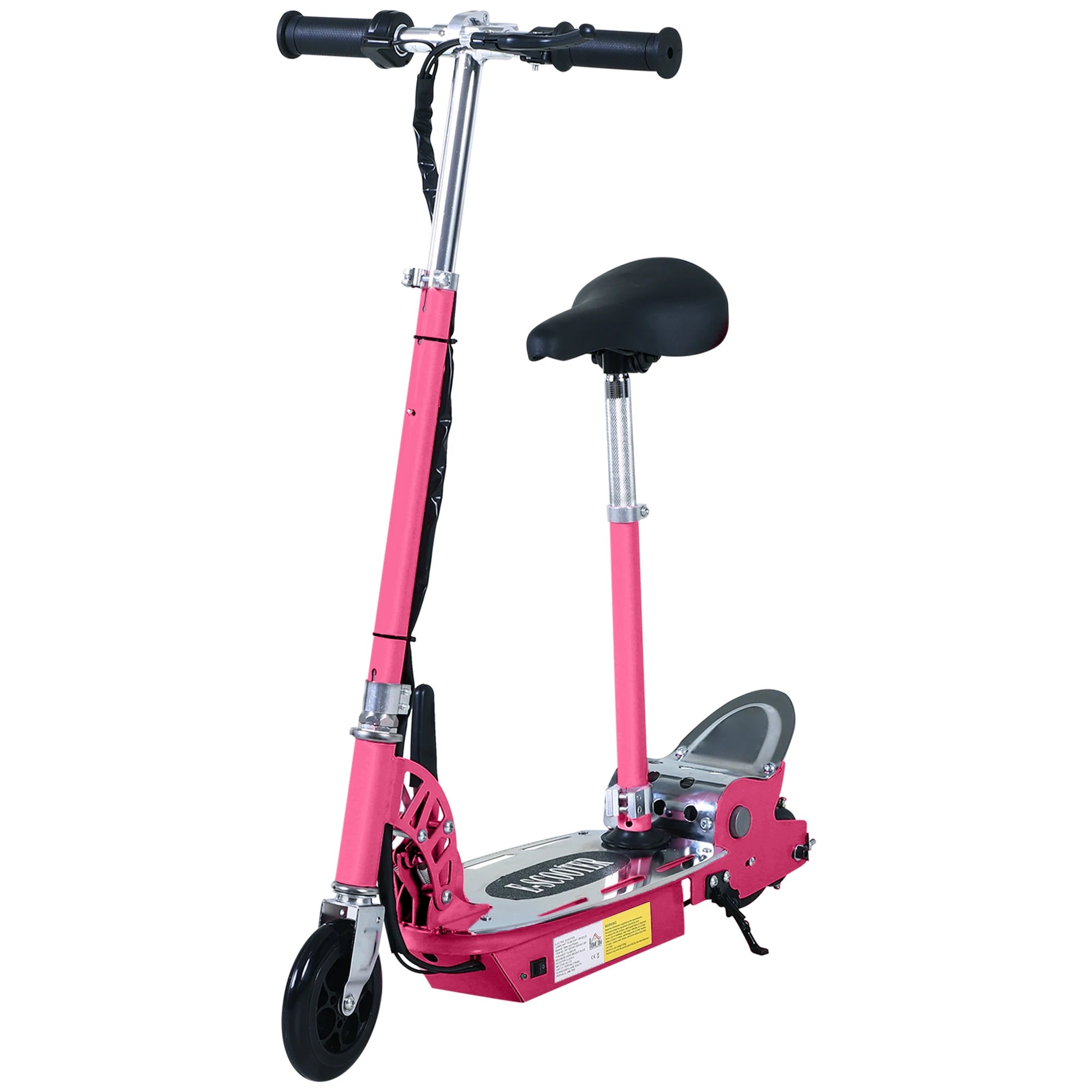 Foldable Electric Scooter with Seat Adjustable Kids Powered Ride On Scooter