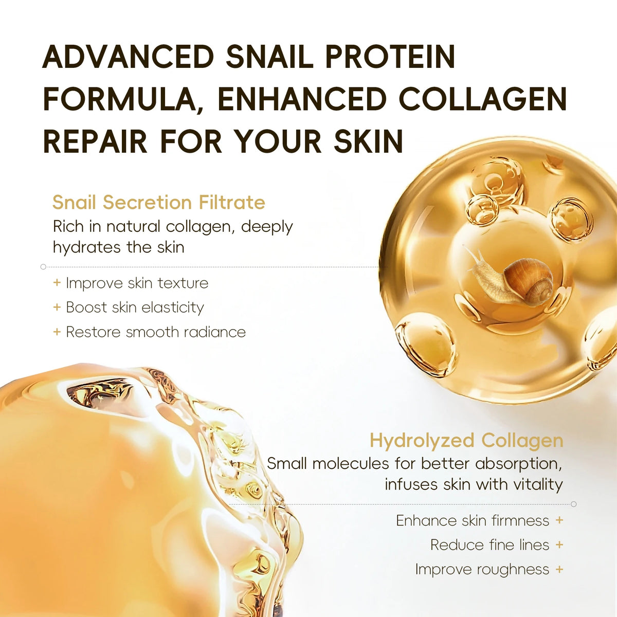 LAIKOU Snail Collagen Face Mask 20pcs Hydrating Anti Wrinkle Sheet Mask