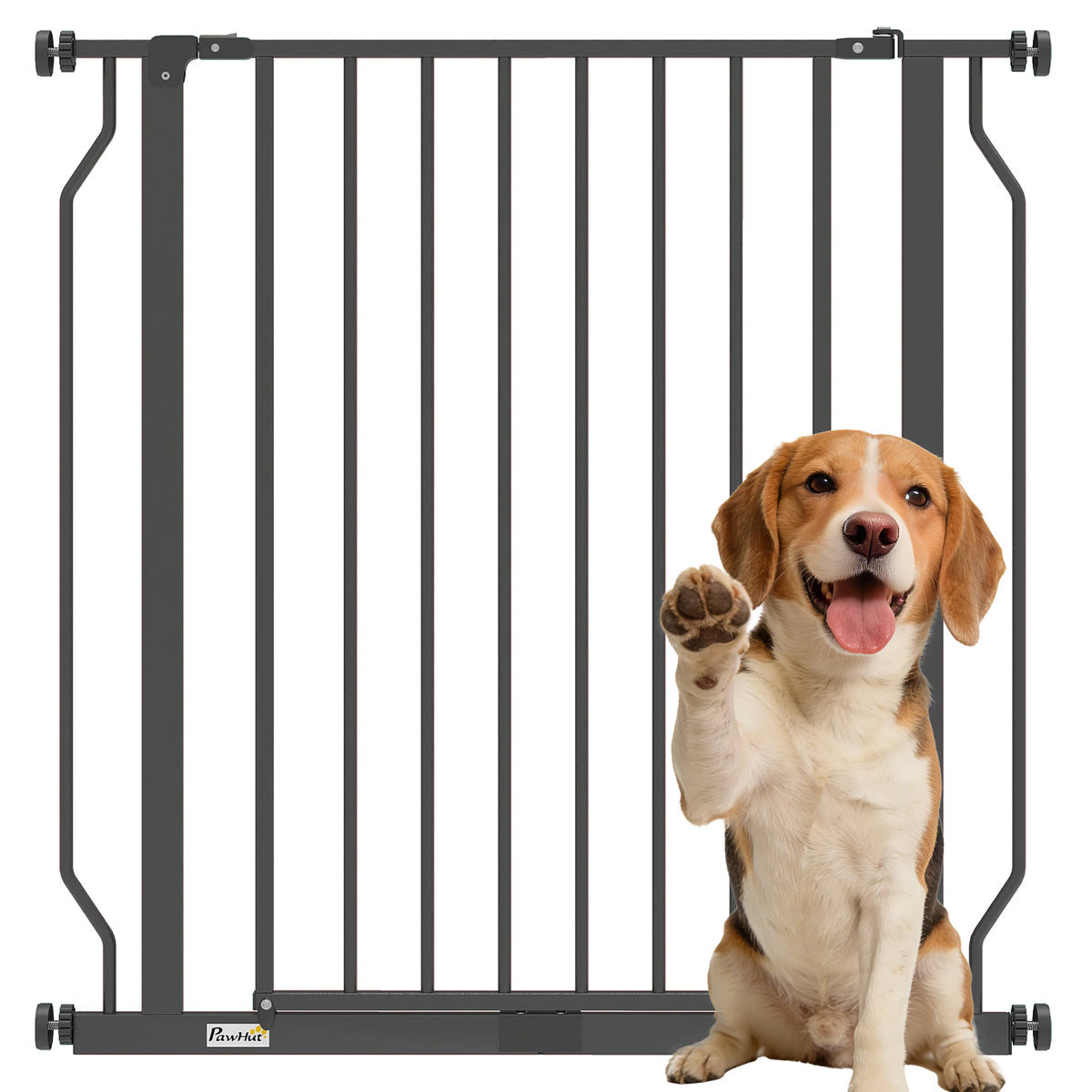 Dog Gate Wide Stair Gate w/ Door Pressure Fit, 75-85W cm