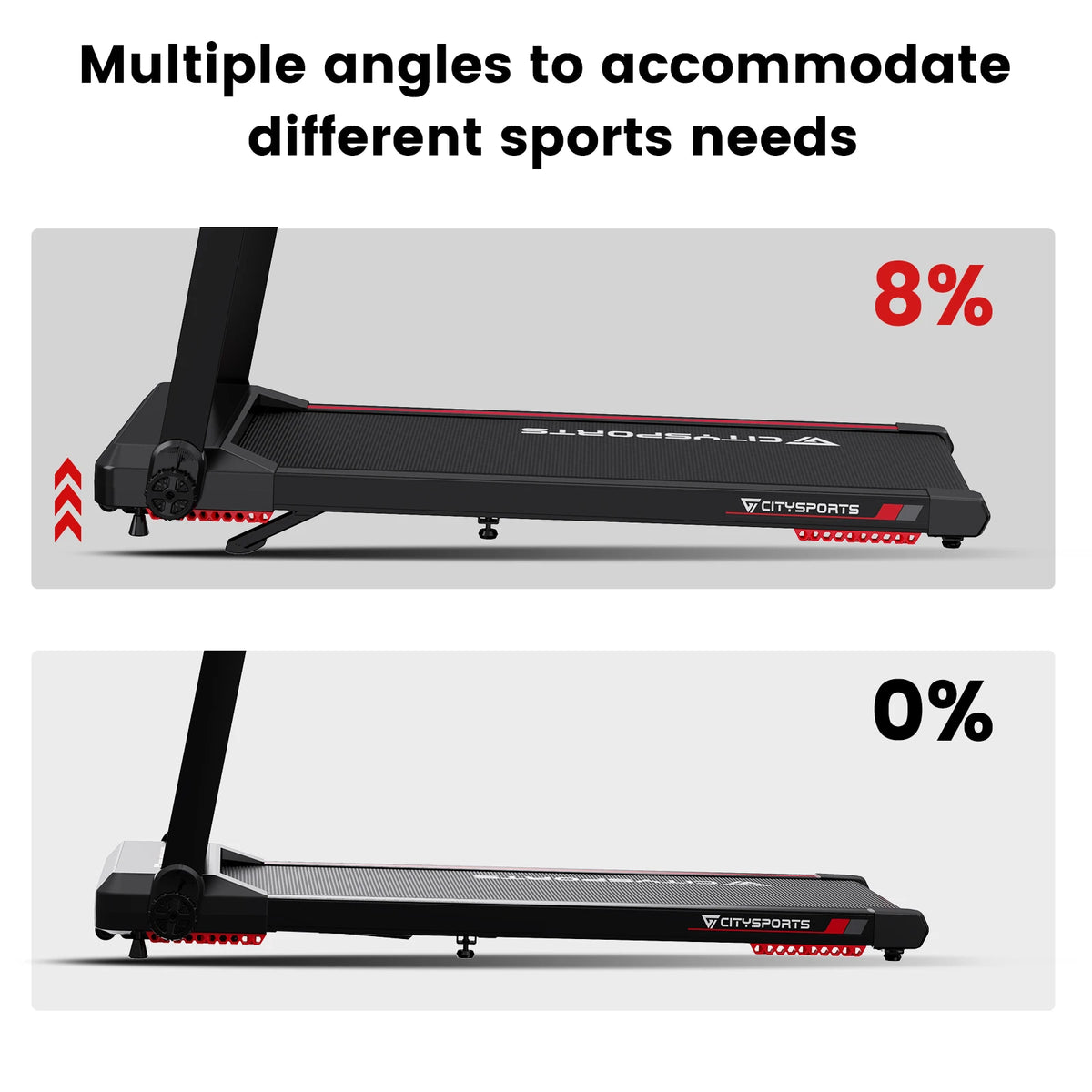 Foldable Electric Treadmill with Incline 12km/h Smart App Control LED Display Home Gym