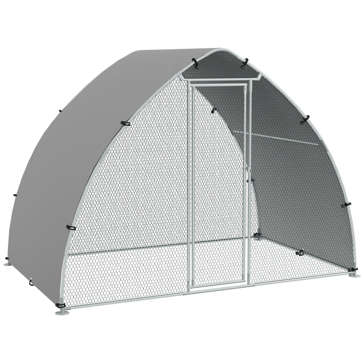 Walk In Chicken Run Galvanised Steel with Water Resistant Cover Mesh Wire Enclosure for Hens Ducks and Rabbits