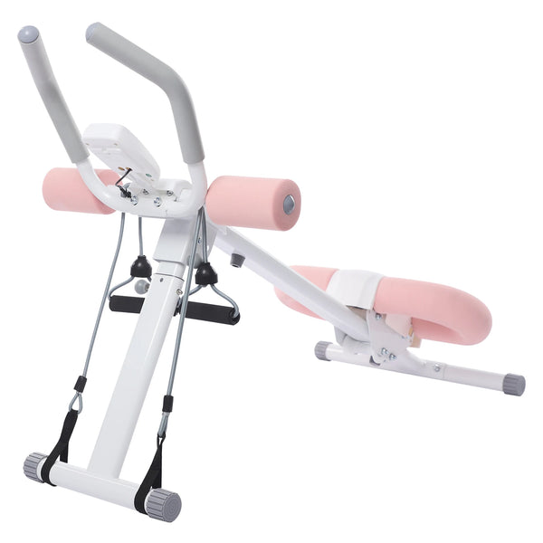 Foldable Abdominal Trainer Machine with LCD Display Adjustable Core Workout Equipment