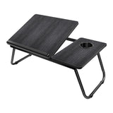 DayPlus Foldable Laptop Bed Desk | Portable Bed Tray Table with Cup Slot & Book Holder
