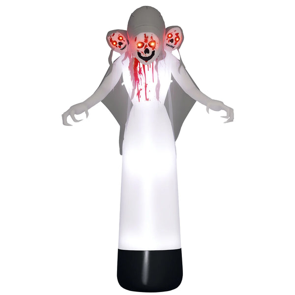 8.9ft Inflatable Halloween Three-Head Witch Ghost with 9 LED Lights