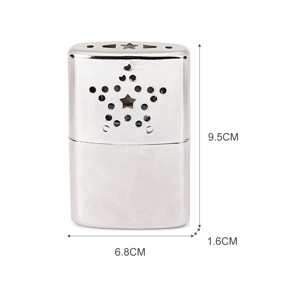 Refillable Pocket Hand Warmer, Metal Fuel Hand Warmer for Camping and Fishing