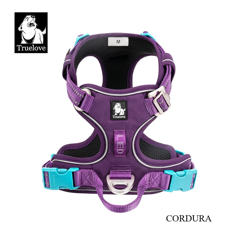 Truelove No Pull Dog Harness Reflective Breathable XS-XL Sizes for Small Medium Large Dogs Night Walking