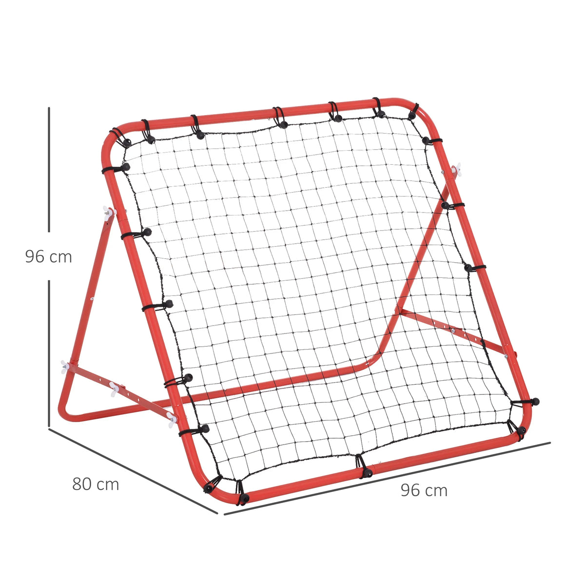 Rebounder Net Kickback Practice Target Goal with 5 Angles for Teens & Adults, Softball & Football Training, Red