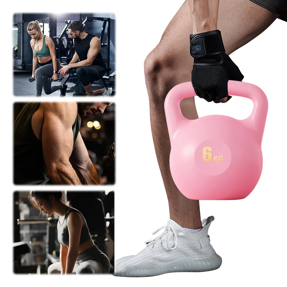 Water Filled Kettlebell 5-10kg Soft Shock Proof PE with Anti Slip Grip Adjustable Weight Home Gym