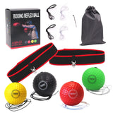 Boxing Reflex Ball with Headband Adjustable Speed Training Ball for Hand-Eye Coordination Home Fitness