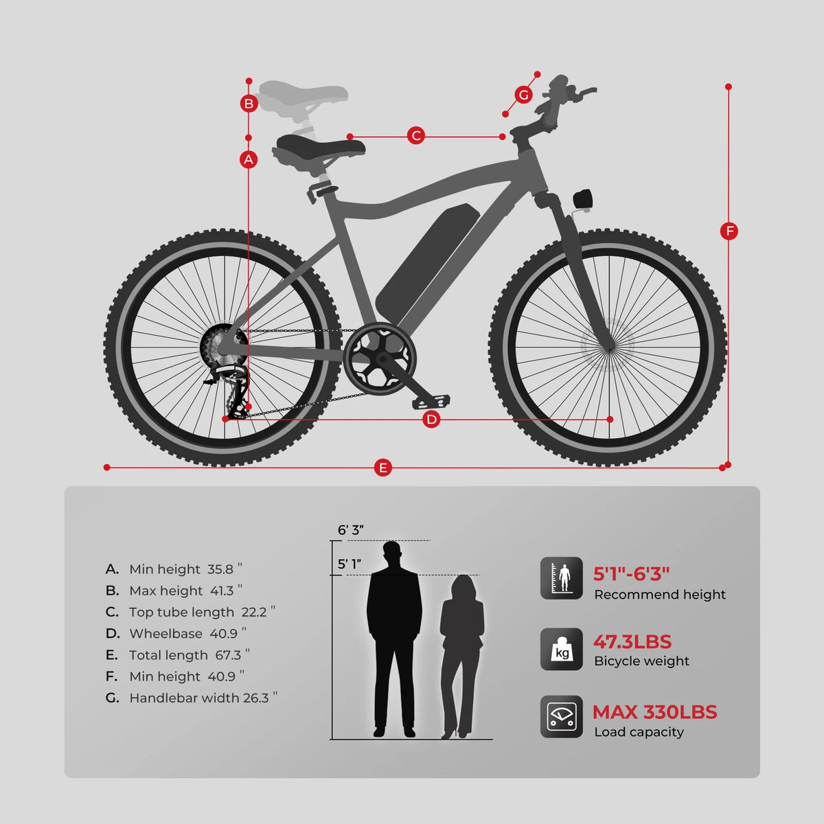 SY26-II 26 Inch Electric Mountain Bike with Aluminium Frame, 36V 13Ah Removable Battery and 21-Speed Gears
