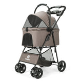 3 in 1 Pet Stroller with Removable Carrier – Foldable All-Terrain Dog & Cat Travel Stroller