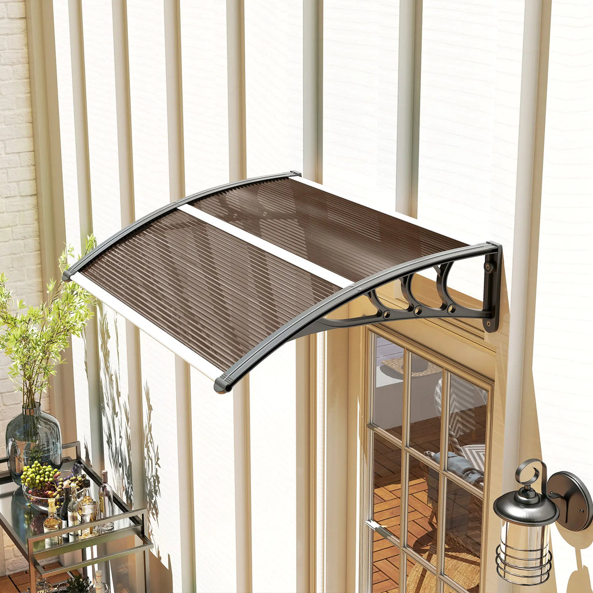 Outdoor Window Door Canopy, Fixed Awning, Porch UV Water Cover