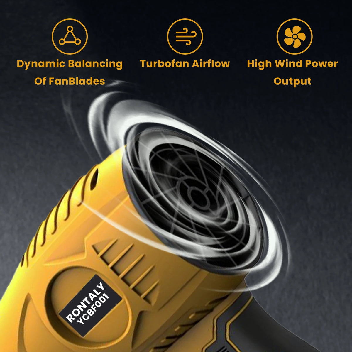 Cordless Turbo Jet Blower for DeWalt 18V Batteries, 3 Nozzles