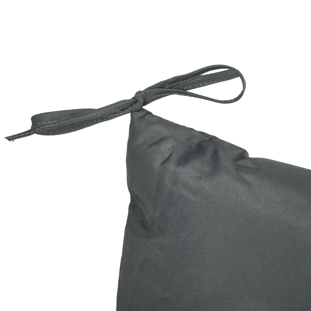 Garden Bench Cushion 2 Seater Swing Chair Seat Pad Water and Stain Resistant with Tie Fastenings Dark Grey
