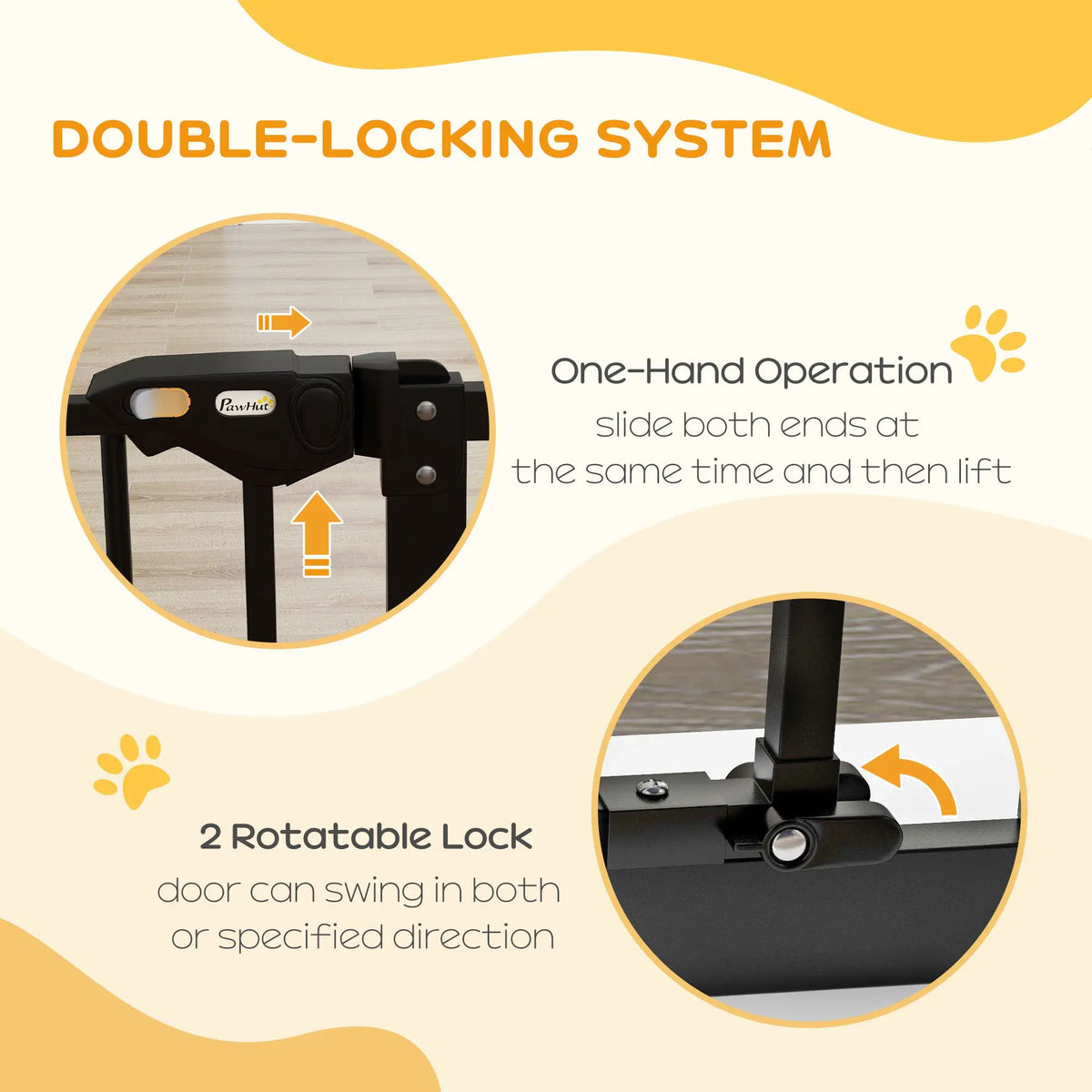 Adjustable Safety Gate w/ Four Adjustable Screws