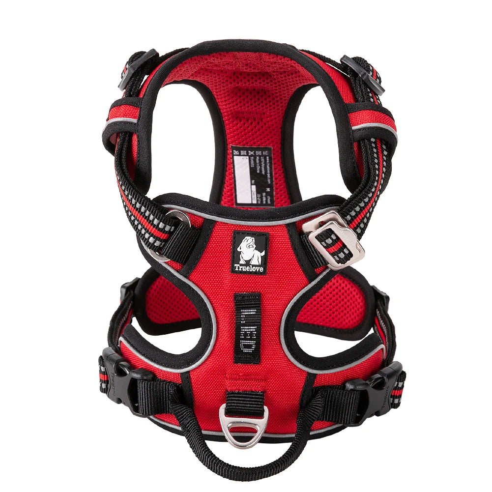 Truelove No Pull Dog Harness Reflective Breathable XS-XL Sizes for Small Medium Large Dogs Night Walking