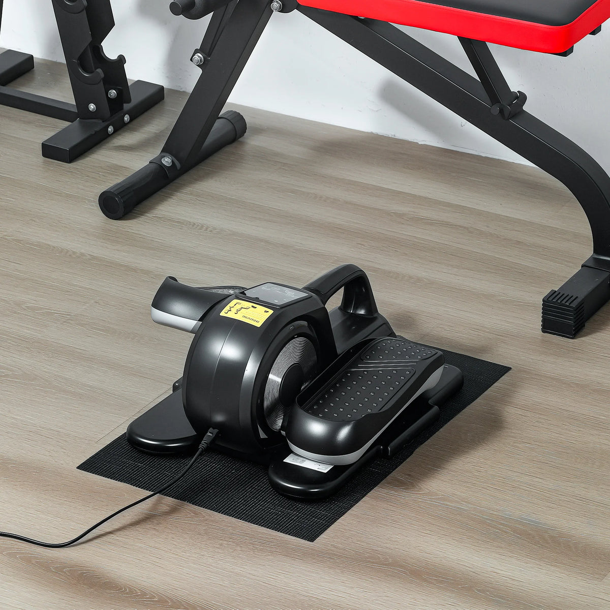Under Desk Elliptical Machine, Sit Down Pedal Exerciser with Forward and Reverse Motion, 12 Programs, LCD Monitor