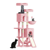 Dogat 158cm Multi-Level Cat Tree Scratching Board Post Perch Large Pet Playhouse for Multiple Cats