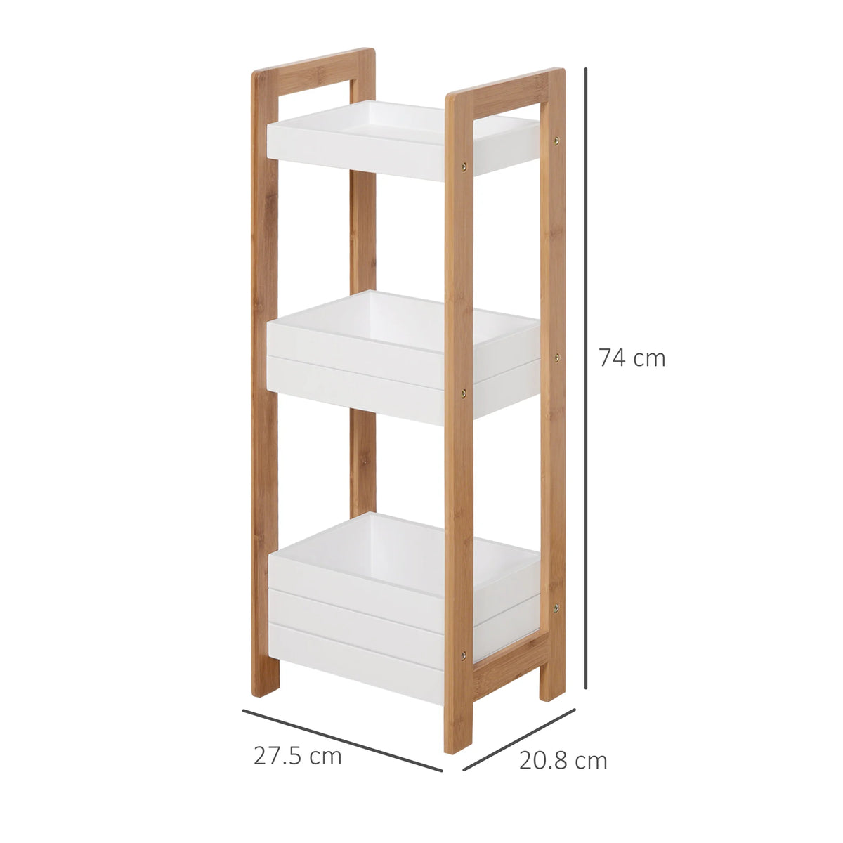 3-Tier Shelf Storage Bamboo Cupboard Standing Unit Rack Organiser Bathroom