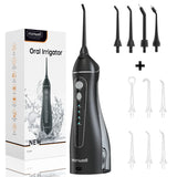 Portable Oral Irrigator F18 Water Flosser USB Rechargeable 4 Nozzles Dental Water Jet 200Ml Water Tank Waterproof