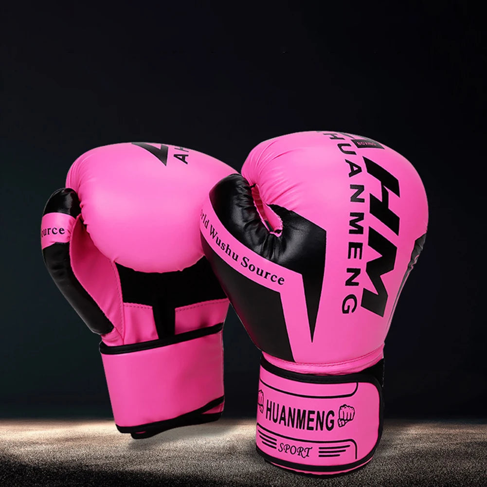 Boxing Training Gloves PU Leather Breathable Sparring Gloves 6OZ 10OZ for Muay Thai Martial Arts